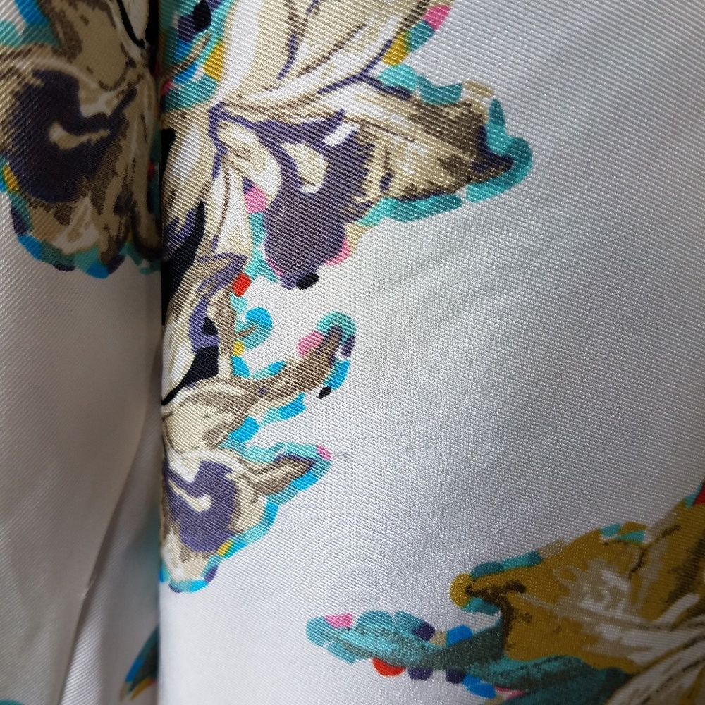 Zara Basic Floral Shift Tunic Mini Keyhole Dress - image 4